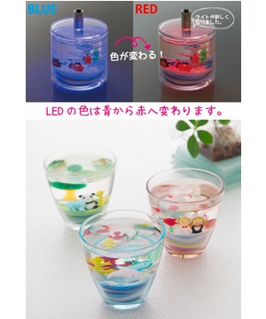 LEDライトで青と赤に光る！クリアキャンドルをつくろう！