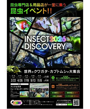 INSECT DISCOVERY 2026<br>～昆虫専門店＆用品店が一堂に集う昆虫イベント!!～